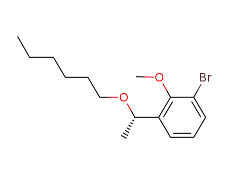 Molecular Structure of 1110767-94-6 ((S)-1-bromo-3-(1-(hexyloxy)ethyl)-2-methoxybenzene)
