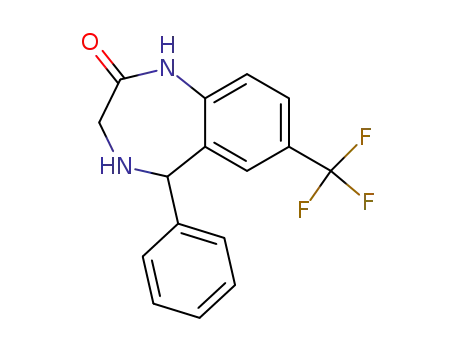 Molecular Structure of 1995-67-1 (2H-1,4-Benzodiazepin-2-one,
1,3,4,5-tetrahydro-5-phenyl-7-(trifluoromethyl)-)