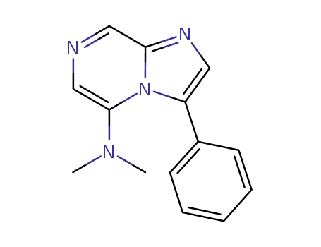 Molecular Structure of 787591-88-2 (Imidazo[1,2-a]pyrazin-5-amine, N,N-dimethyl-3-phenyl-)