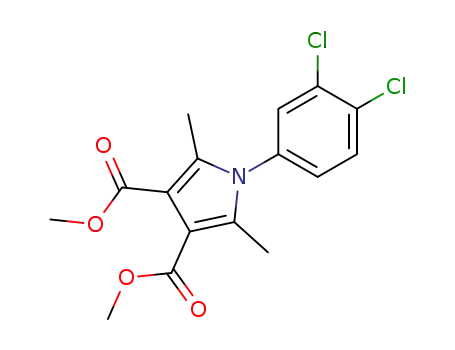 Molecular Structure of 64618-45-7 (1H-Pyrrole-3,4-dicarboxylic acid, 1-(3,4-dichlorophenyl)-2,5-dimethyl-,
dimethyl ester)