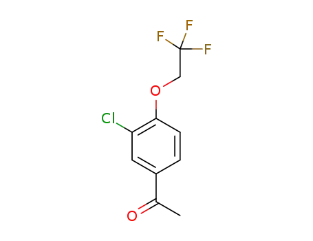 Molecular Structure of 185423-95-4 (Ethanone, 1-[3-chloro-4-(2,2,2-trifluoroethoxy)phenyl]-)