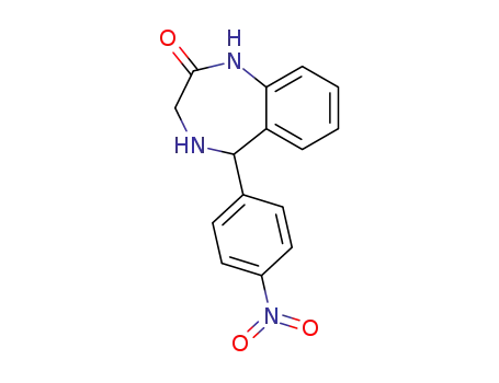 Molecular Structure of 2853-87-4 (2H-1,4-Benzodiazepin-2-one, 1,3,4,5-tetrahydro-5-(4-nitrophenyl)-)