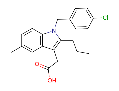 2-[1-[(4-chlorophenyl)methyl]-5-methyl-2-propyl-indol-3-yl]acetic acid