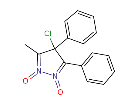 Molecular Structure of 61355-09-7 (4H-Pyrazole, 4-chloro-3-methyl-4,5-diphenyl-, 1,2-dioxide)