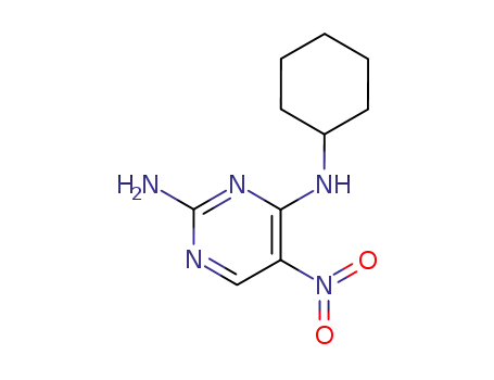 Molecular Structure of 5096-98-0 (N~4~-cyclohexyl-5-nitropyrimidine-2,4-diamine)