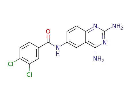 Molecular Structure of 55096-68-9 (Benzamide, 3,4-dichloro-N-(2,4-diamino-6-quinazolinyl)-)