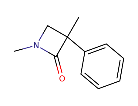 Molecular Structure of 1746-06-1 (2-Azetidinone, 1,3-dimethyl-3-phenyl-)