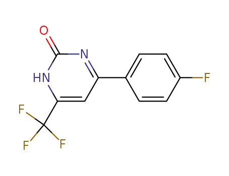 Molecular Structure of 67804-94-8 (2(1H)-Pyrimidinone, 4-(4-fluorophenyl)-6-(trifluoromethyl)-)