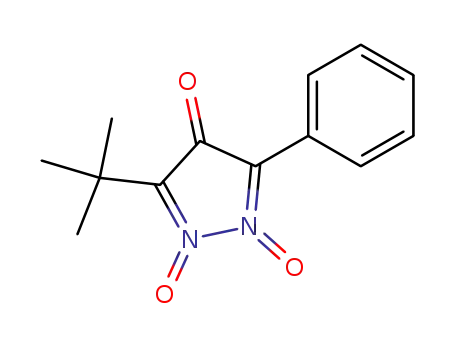 Molecular Structure of 16917-81-0 (4H-Pyrazol-4-one, 3-(1,1-dimethylethyl)-5-phenyl-, 1,2-dioxide)