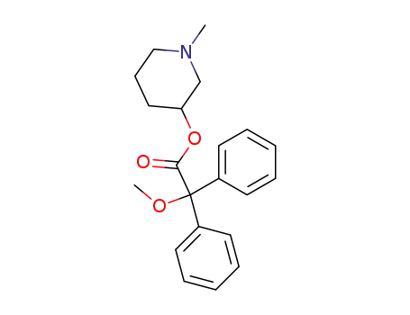Molecular Structure of 62869-63-0 (Benzeneacetic acid, a-methoxy-a-phenyl-, 1-methyl-3-piperidinyl ester)