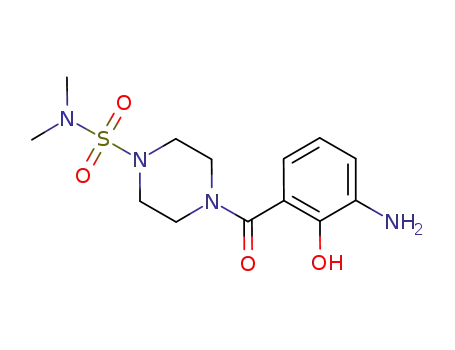 Molecular Structure of 473734-33-7 (1-Piperazinesulfonamide, 4-(3-amino-2-hydroxybenzoyl)-N,N-dimethyl-)