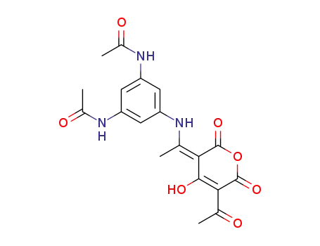 Acetamide,
N,N'-[5-[[1-(5-acetyl-4-hydroxy-2,6-dioxo-2H-pyran-3(6H)-ylidene)ethyl]
amino]-1,3-phenylene]bis-