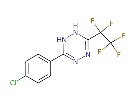 Molecular Structure of 59872-88-7 (1,2,4,5-Tetrazine, 3-(4-chlorophenyl)-1,2-dihydro-6-(pentafluoroethyl)-)