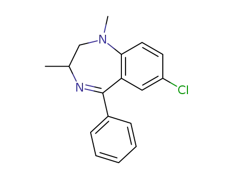 Molecular Structure of 28199-18-0 (1H-1,4-Benzodiazepine, 7-chloro-2,3-dihydro-1,3-dimethyl-5-phenyl-)
