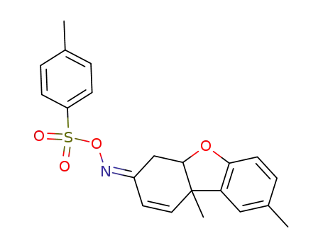 Molecular Structure of 61132-59-0 (3(4H)-Dibenzofuranone, 4a,9b-dihydro-8,9b-dimethyl-,
O-[(4-methylphenyl)sulfonyl]oxime, cis-)