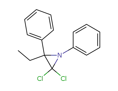 Molecular Structure of 31528-97-9 (Aziridine, 2,2-dichloro-3-ethyl-1,3-diphenyl-)