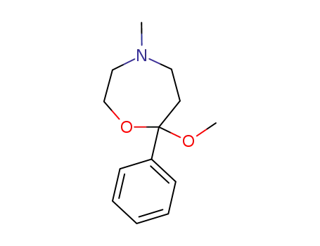 Molecular Structure of 57492-66-7 (1,4-Oxazepine, hexahydro-7-methoxy-4-methyl-7-phenyl-)