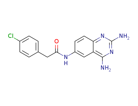Benzeneacetamide, 4-chloro-N-(2,4-diamino-6-quinazolinyl)-