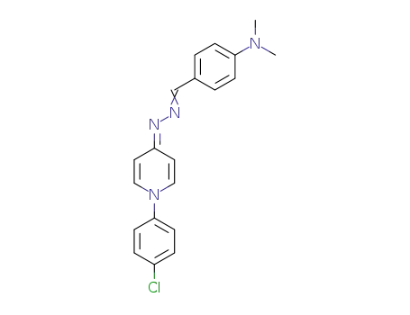 Molecular Structure of 62854-38-0 (Benzaldehyde, 4-(dimethylamino)-,
[1-(4-chlorophenyl)-4(1H)-pyridinylidene]hydrazone)