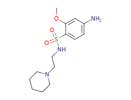 Molecular Structure of 62564-07-2 (Benzenesulfonamide, 4-amino-2-methoxy-N-[2-(1-piperidinyl)ethyl]-)