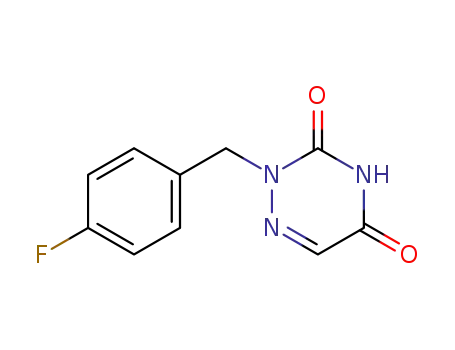 Molecular Structure of 27277-62-9 (1,2,4-Triazine-3,5(2H,4H)-dione, 2-[(4-fluorophenyl)methyl]-)