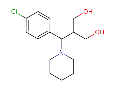 Molecular Structure of 62904-62-5 (1,3-Propanediol, 2-[(4-chlorophenyl)-1-piperidinylmethyl]-)