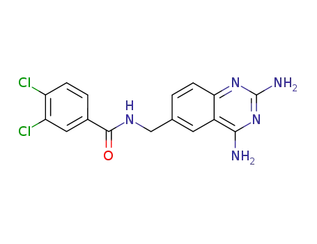 Molecular Structure of 55096-65-6 (Benzamide, 3,4-dichloro-N-[(2,4-diamino-6-quinazolinyl)methyl]-)