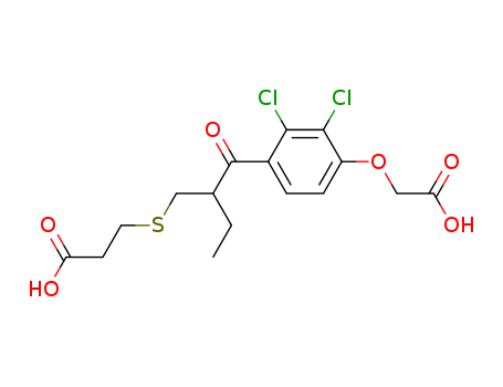 Molecular Structure of 49801-28-7 (Propanoic acid,
3-[[2-[4-(carboxymethoxy)-2,3-dichlorobenzoyl]butyl]thio]-)