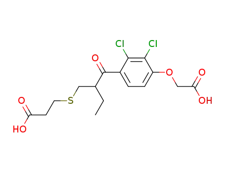 Molecular Structure of 49801-28-7 (Propanoic acid,
3-[[2-[4-(carboxymethoxy)-2,3-dichlorobenzoyl]butyl]thio]-)