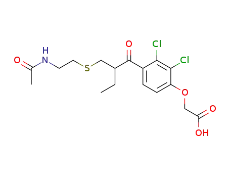 Molecular Structure of 49801-27-6 (Acetic acid,
[4-[2-[[[2-(acetylamino)ethyl]thio]methyl]-1-oxobutyl]-2,3-dichlorophenoxy
]-)