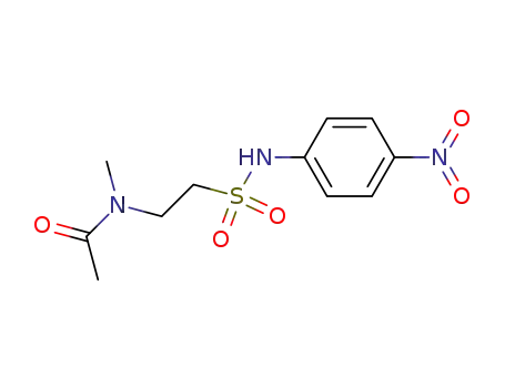 Molecular Structure of 63178-79-0 (Acetamide, N-methyl-N-[2-[[(4-nitrophenyl)amino]sulfonyl]ethyl]-)
