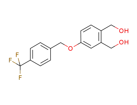 Molecular Structure of 659737-53-8 (1,2-Benzenedimethanol, 4-[[4-(trifluoromethyl)phenyl]methoxy]-)