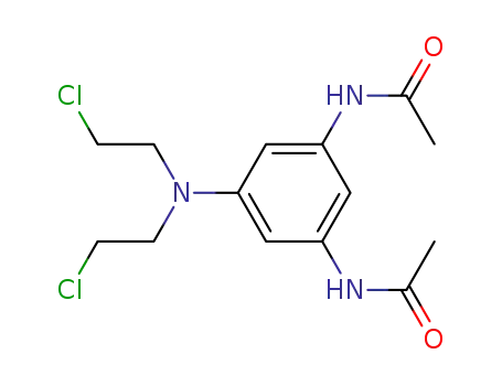 Molecular Structure of 58200-02-5 (N-[3-acetamido-5-[bis(2-chloroethyl)amino]phenyl]acetamide)