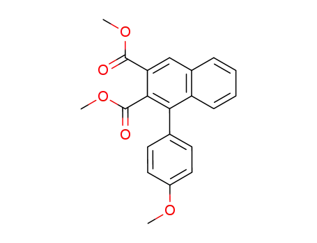Molecular Structure of 3405-04-7 (2,3-Naphthalenedicarboxylic acid, 1-(4-methoxyphenyl)-, dimethyl ester)