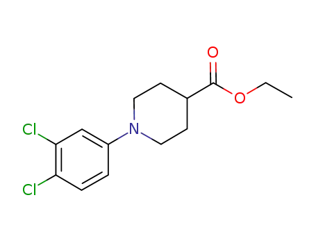 Molecular Structure of 847407-51-6 (4-Piperidinecarboxylic acid, 1-(3,4-dichlorophenyl)-, ethyl ester)