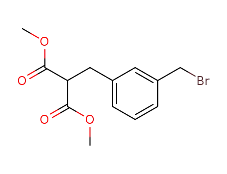 Molecular Structure of 62876-40-8 (Propanedioic acid, [[3-(bromomethyl)phenyl]methyl]-, dimethyl ester)