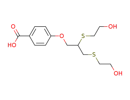 4-<2.3-Bis-(2-hydroxy-aethylmercapto)-propyloxy>-benzoesaeure