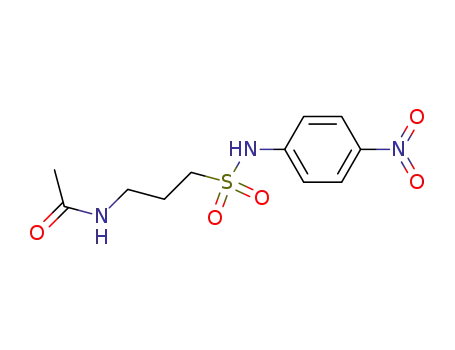 Molecular Structure of 63178-72-3 (Acetamide, N-[3-[[(4-nitrophenyl)amino]sulfonyl]propyl]-)