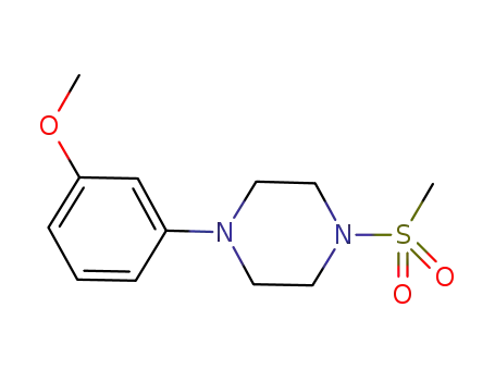 Molecular Structure of 895572-66-4 (Piperazine, 1-(3-methoxyphenyl)-4-(methylsulfonyl)-)