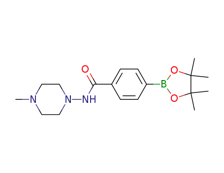 Molecular Structure of 879486-21-2 ([4-(1'-Amino-4'-methylpiperazine-1-carbonyl)-phenyl] boronic acid pinacol ester)