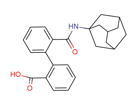 Molecular Structure of 27126-86-9 ([1,1'-Biphenyl]-2-carboxylicacid, 2'-[(tricyclo[3.3.1.13,7]dec-1-ylamino)carbonyl]-)