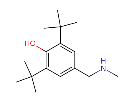 Molecular Structure of 22414-59-1 (Phenol, 2,6-bis(1,1-dimethylethyl)-4-[(methylamino)methyl]-)