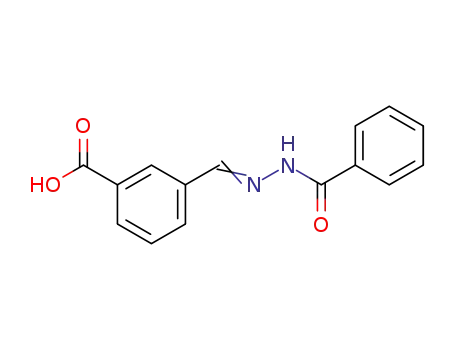 Molecular Structure of 61471-40-7 (Benzoic acid, 3-[(benzoylhydrazono)methyl]-)