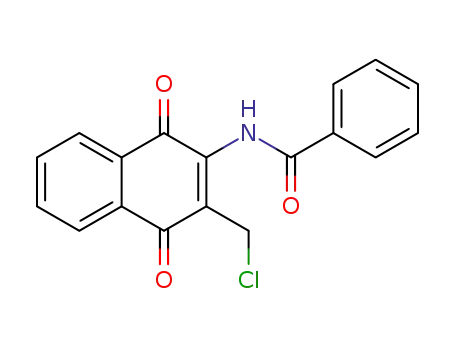 Molecular Structure of 56931-96-5 (Benzamide, N-[3-(chloromethyl)-1,4-dihydro-1,4-dioxo-2-naphthalenyl]-)