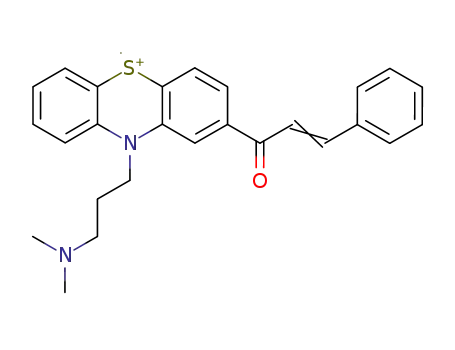 1-[10-(3-dimethylamino-propyl)-10<i>H</i>-phenothiazin-2-yl]-3-phenyl-propenone; radical cation