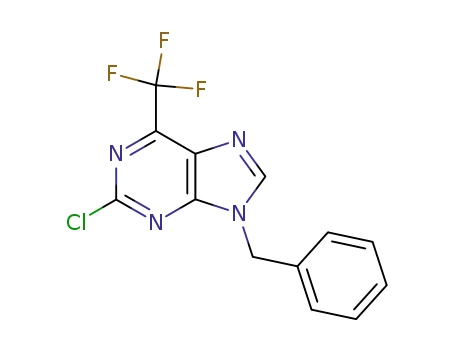 9-benzyl-2-chloro-6-(trifluoromethyl)-9H-purine