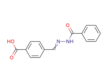 Molecular Structure of 61471-41-8 (Benzoic acid, 4-[(benzoylhydrazono)methyl]-)