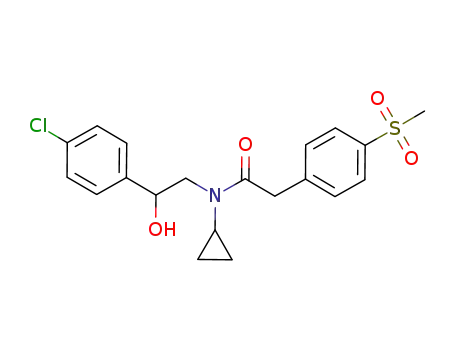 Molecular Structure of 395682-93-6 (Benzeneacetamide,
N-[2-(4-chlorophenyl)-2-hydroxyethyl]-N-cyclopropyl-4-(methylsulfonyl)-)