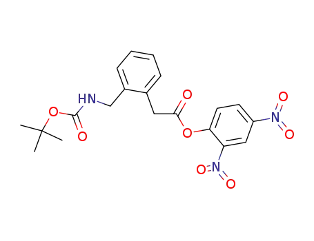 Molecular Structure of 40851-67-0 (Benzeneacetic acid, 2-[[[(1,1-dimethylethoxy)carbonyl]amino]methyl]-,
2,4-dinitrophenyl ester)