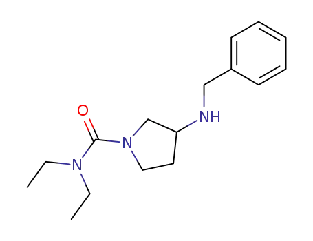 Molecular Structure of 64021-77-8 (1-Pyrrolidinecarboxamide, N,N-diethyl-3-[(phenylmethyl)amino]-)